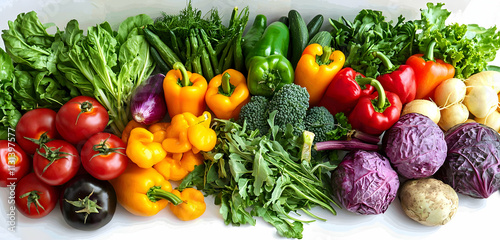 An assortment of colorful fresh vegetables