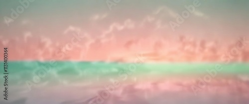 Pastel pink and green gradient colors gradating into a soft peach tone, gradient, abstract, pastel photo