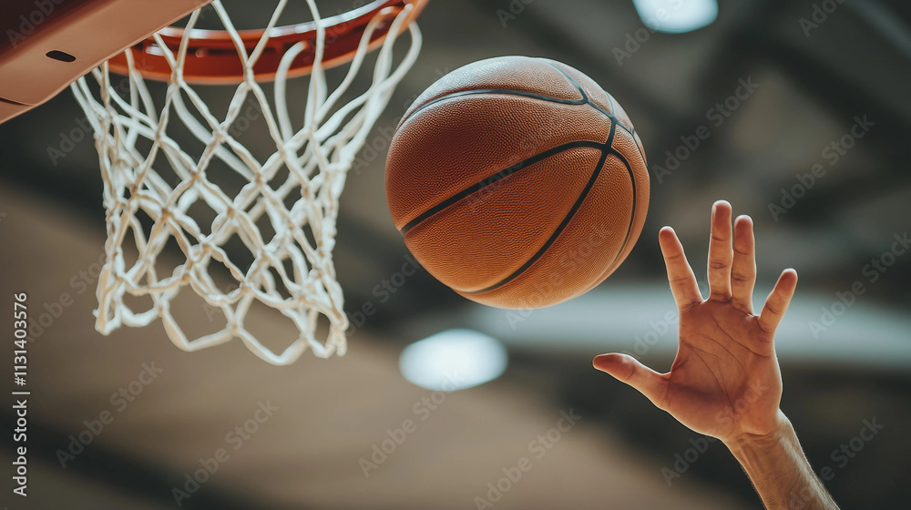 Fototapeta premium basketball hoop and ball