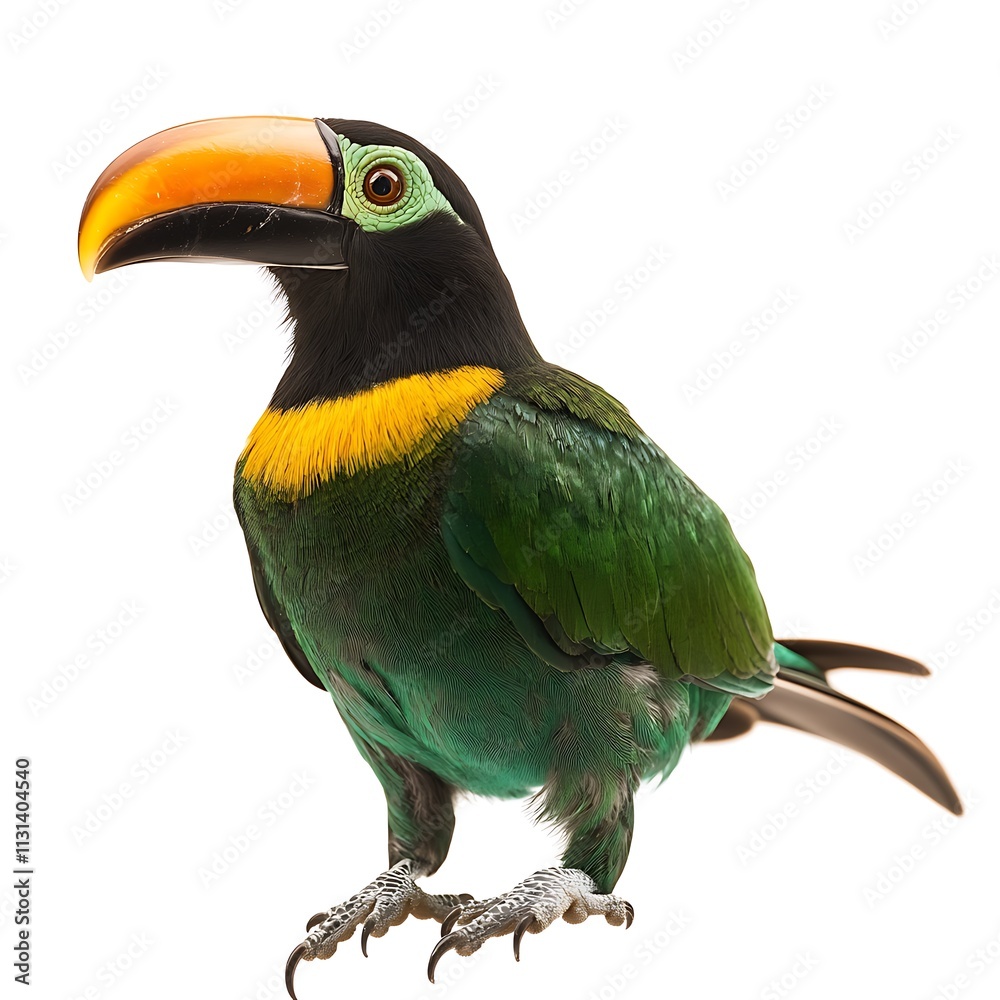 Fototapeta premium A toucanet bird isolated on white background.