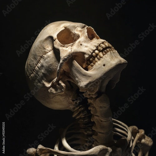 Human Skull and Skeleton Anatomy Study