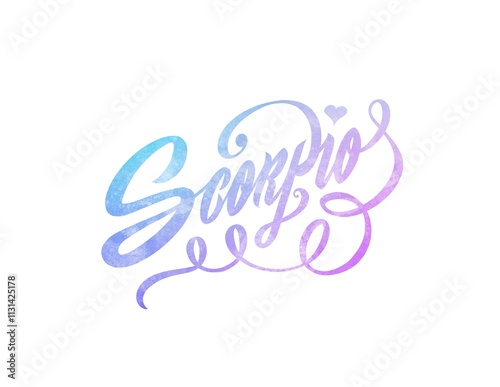 Scorpio - colored lettering