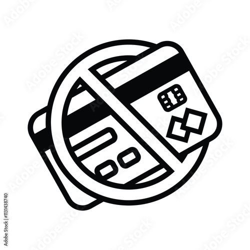 Bad Credit Rating or Score Icon with Credit Card Check - Good or Bad Credit Idea