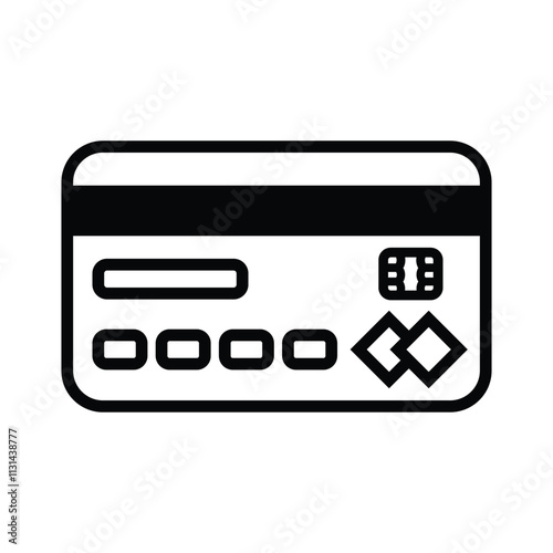 Credit Rating or Score Icon with Credit Card Check - Good or Bad Credit Idea