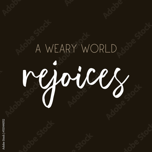 A weary rejoices Christmas printable vector illustration	