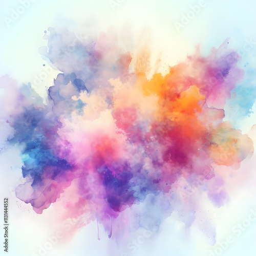Watercolor Splash with gradient effect Bright colorful watercolor grunge
