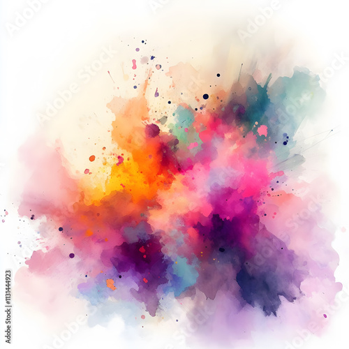 Watercolor Splash with gradient effect Bright colorful watercolor grunge
