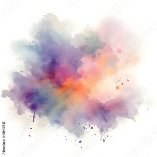Watercolor Splash with gradient effect Bright colorful watercolor grunge