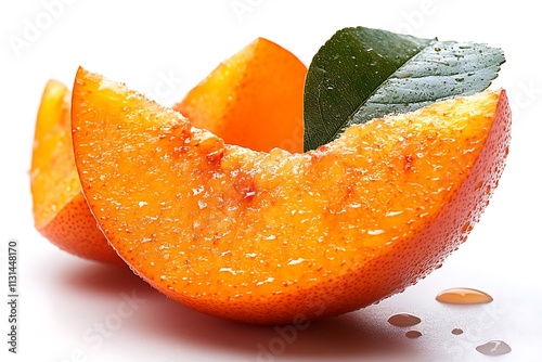 Nicely Sliced Mango for Easy Eating isolated on white background