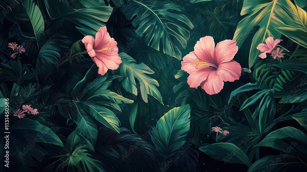 Fototapeta premium Blooming Beauty. Bright and Colorful Flower Art Piece