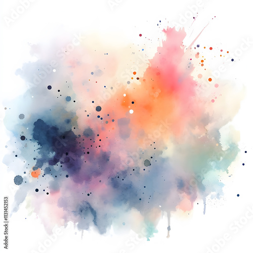 Watercolor Splash with gradient effect Bright colorful watercolor grunge