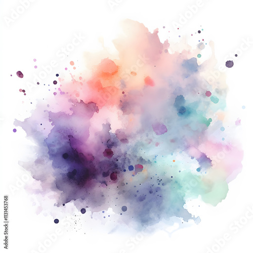 Watercolor Splash with gradient effect Bright colorful watercolor grunge