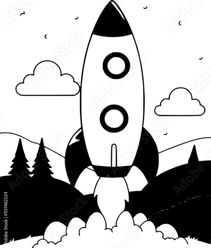 rocket in space