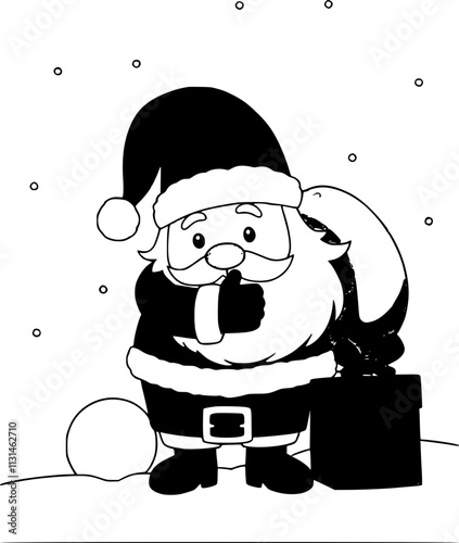 santa claus in the snow