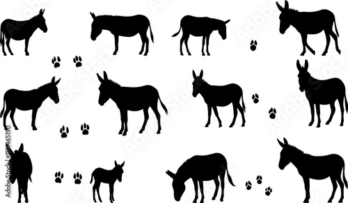 Vector Donkey Silhouette