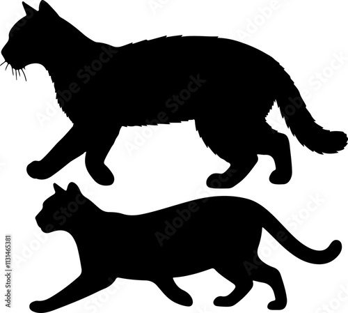 Jungle Cat Solid Silhouette