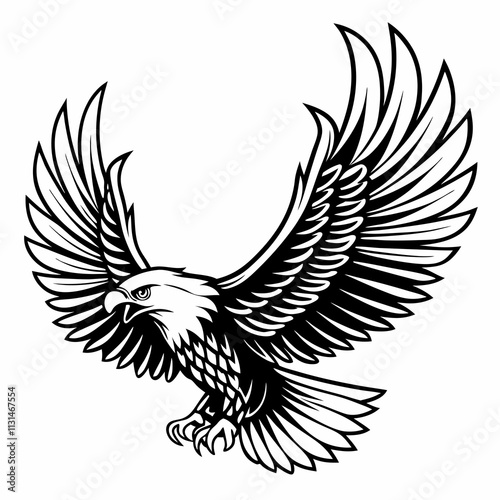  Elegant black-and-white tattoo design featuring a pair of spread wings, perfect for body art, prints, or digital projects.