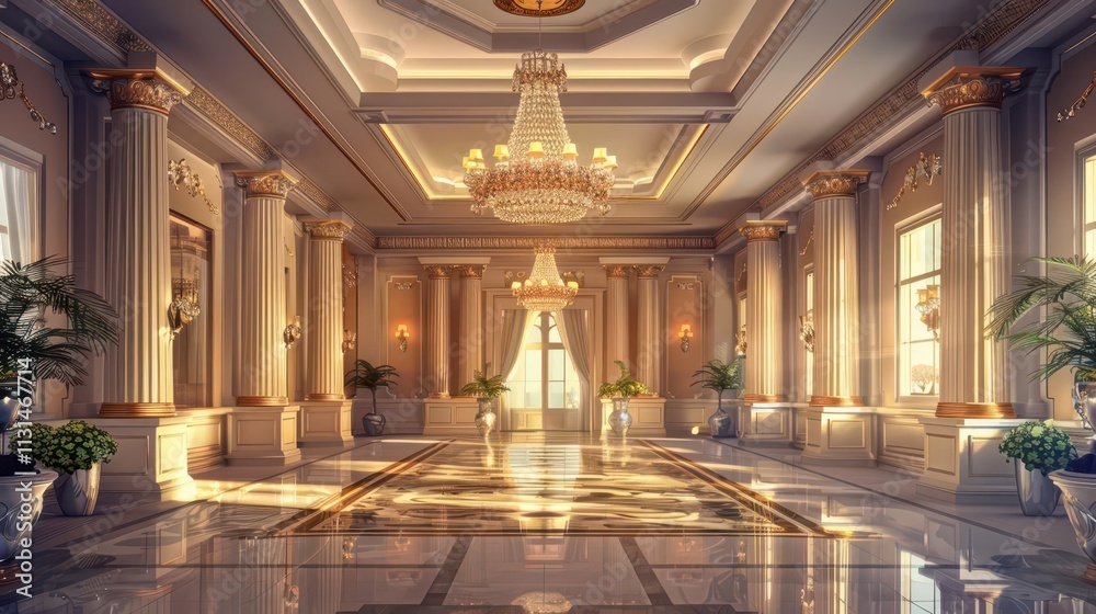 Obraz premium Opulent Elegance. Luxurious Interior Design Concept