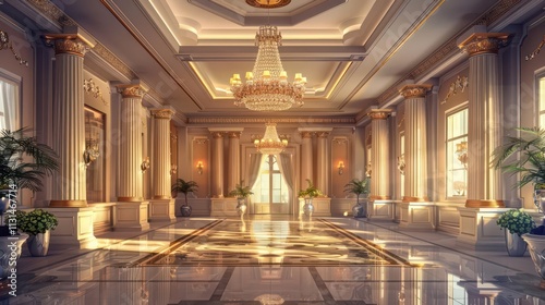 Opulent Elegance. Luxurious Interior Design Concept photo