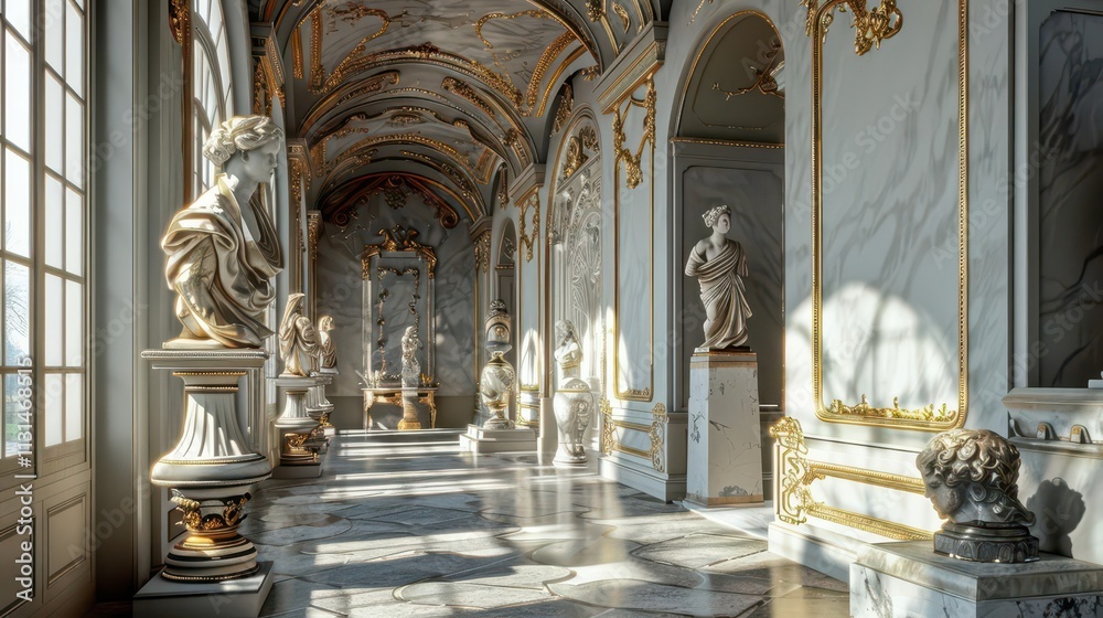 Fototapeta premium Harmonious Elegance. A fusion of architectural beauty and artistic mastery