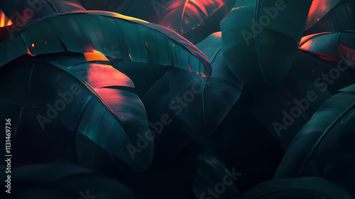 Silent Mystery: Palm Leaves Glowing in the Dark