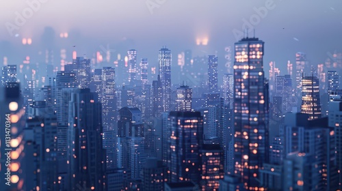 Wallpaper Mural Urban Oasis. Modern cityscape harmonizing with nature concept Torontodigital.ca