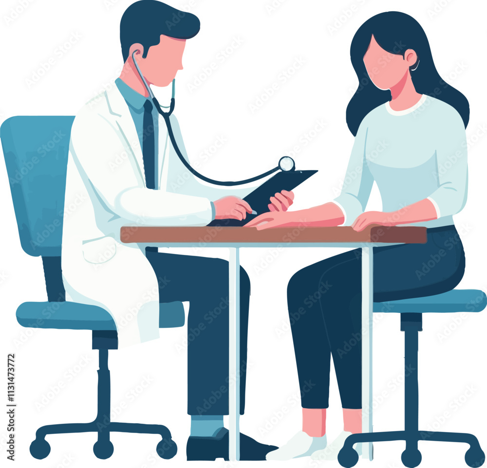 Fototapeta premium doctor talking to patient