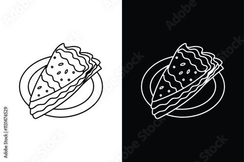 Crepes icon vector on White Background ,Vector Art Illustration on white background.