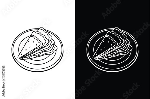 Crepes icon vector on White Background ,Vector Art Illustration on white background.