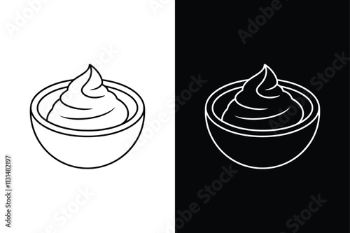 Hummus icon vector on White Background ,Vector Art Illustration on white background.