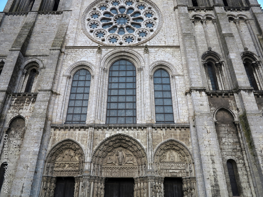 Outside view of the Cathedral - Chartres - Eure et Loir - France Outside view of the Cathedral - Chartres - Eure et Loir - France