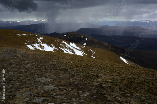 Ascent to Ben Wyvis along the Allt a' Bhealaich Mhoir stream - Ross and Cromarty - Scotland - UK photo