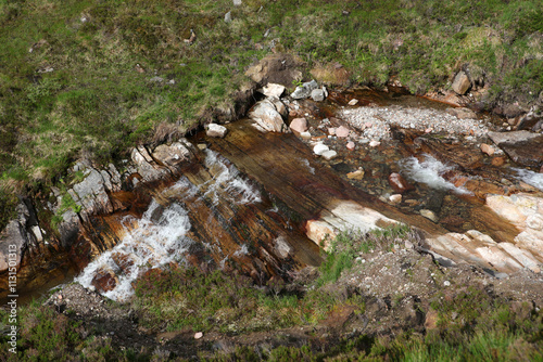 Ascent path Am Cumhann to Binnein Mor and Na Gruagaichean -  river Allt Leacann na Fair - Mamores - Highlands - Scotland - UK photo