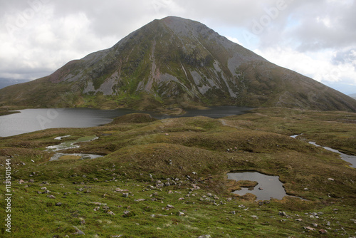 Ascent path Am Cumhann to Binnein Mor and Na Gruagaichean -  Sgurr Eilde Mor and Coire An Lochain - Mamores - Highlands - Scotland - UK photo