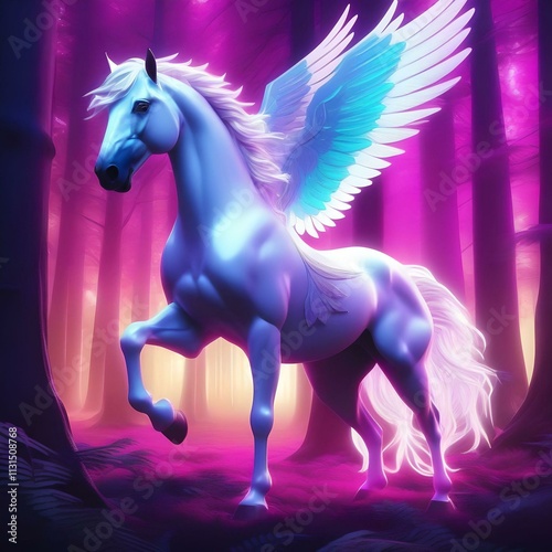 caballo alado pegaso photo
