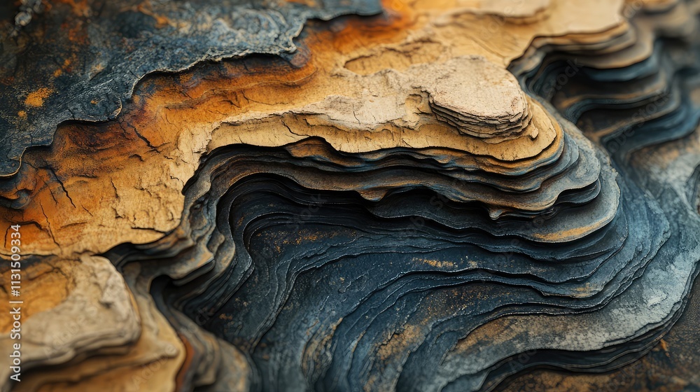 Obraz premium Detailed Landscape Prints Focusing on Textures