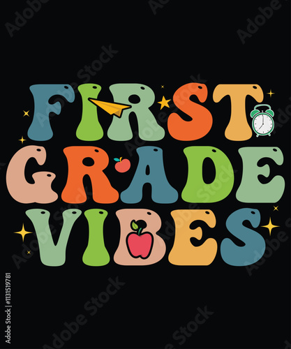 First Grade Vibes, Back to-School Supplies Vectors, School Outfit  Teacher Gifts, Educational Tools & Student Life, Back-to-School Bash & Decor, Kids Fashion & Trends, BackToSchoolVibes