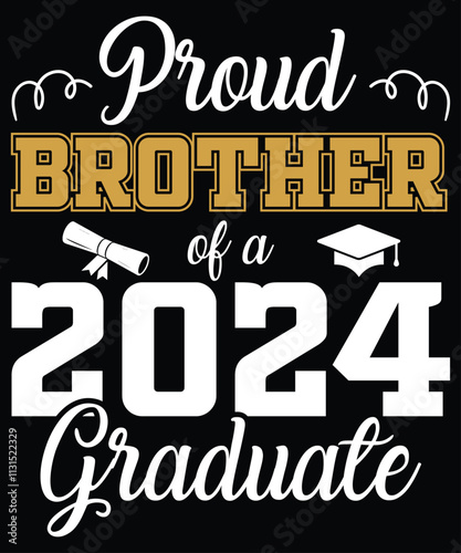 Proud Brother of a 2024 Graduate, Back to School Supplies Vectors, School Outfit  Teacher Gifts, Educational Tools & Student Life, Back-to-School Bash & Decor, Kids Fashion & Trends, BackToSchoolVibes