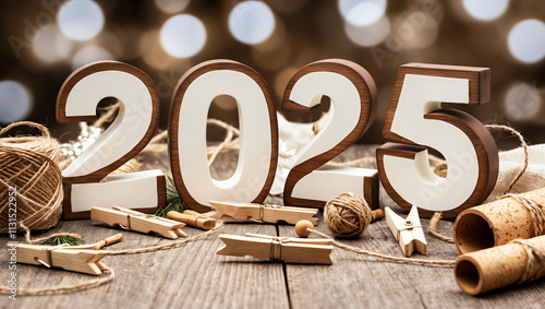 Rustykalny wystrój na obchody Nowego Roku 2025