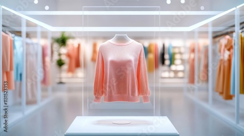 Wallpaper Mural Virtual fashion boutique, interactive holographic wardrobe previews, sleek retail innovation Torontodigital.ca