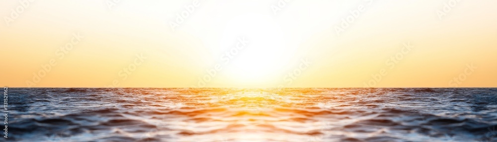 Fototapeta premium Golden Hour Seascape Ocean Sunset Composition