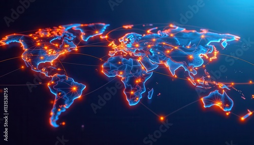 Global Value Chains and International Trade Network Illustration
