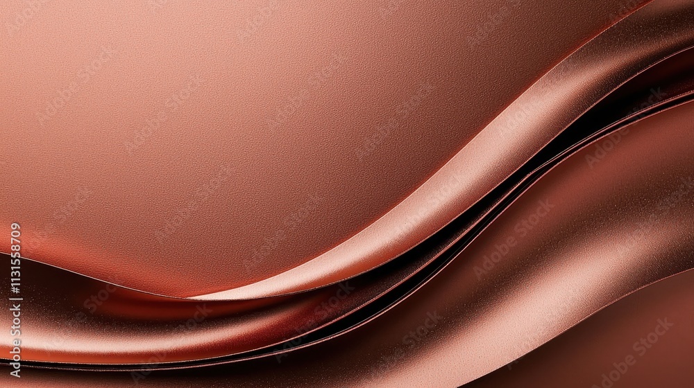 Obraz premium Elegant Copper Waves: A Visual Symphony of Smooth Textures