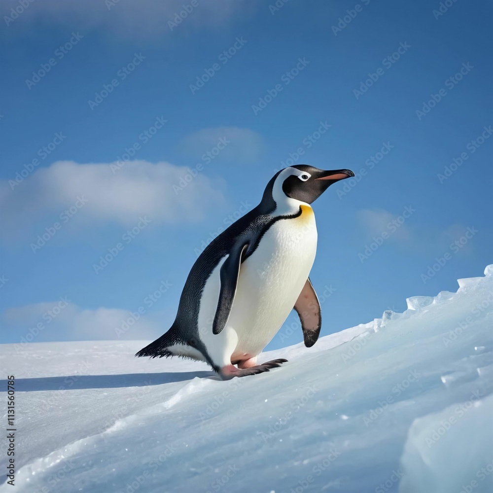 Obraz premium penguin on the snow