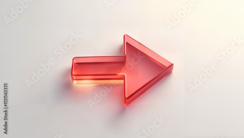 Red Glass Arrow Icon