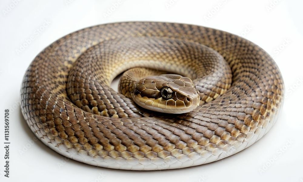Fototapeta premium snake on white background