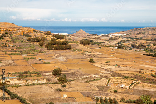Obraz na płótnie Gozo (Għawdex) Island Victoria, landscape and massive fortification St. Johns Bastion Citadel (Cittadella) Malta w salonie