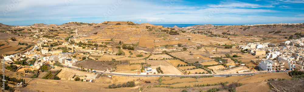 Gozo (Għawdex) Island Victoria, landscape and massive fortification St. Johns Bastion Citadel (Cittadella) Malta