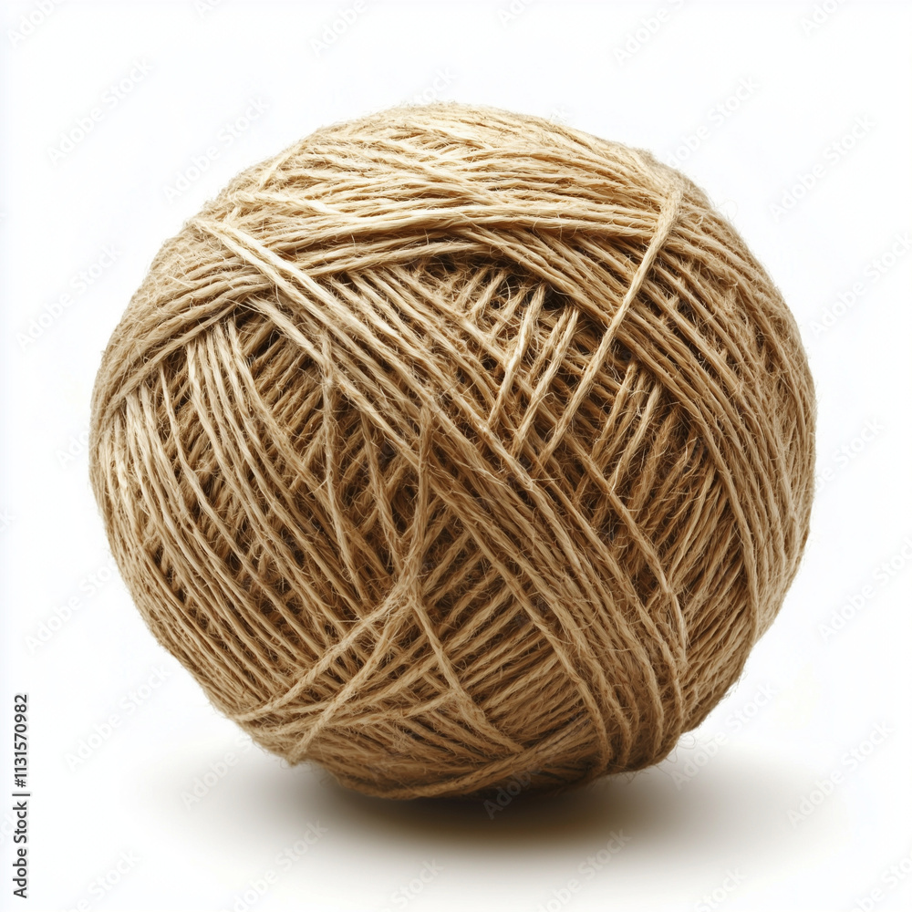 Obraz premium Ball of string on an isolated white background 