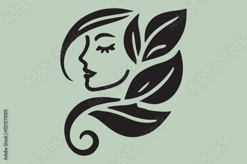 Vector Illustration of Monogram Beauty logo.